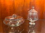 Glazen Koektrommel en Bonbonnière, Antiek en Kunst, Antiek | Glas en Kristal, Ophalen