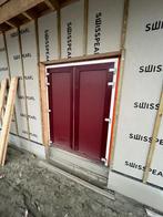 Kunststof dubbele deuren, Ophalen, Kunststof, Gebruikt, Deurkozijn