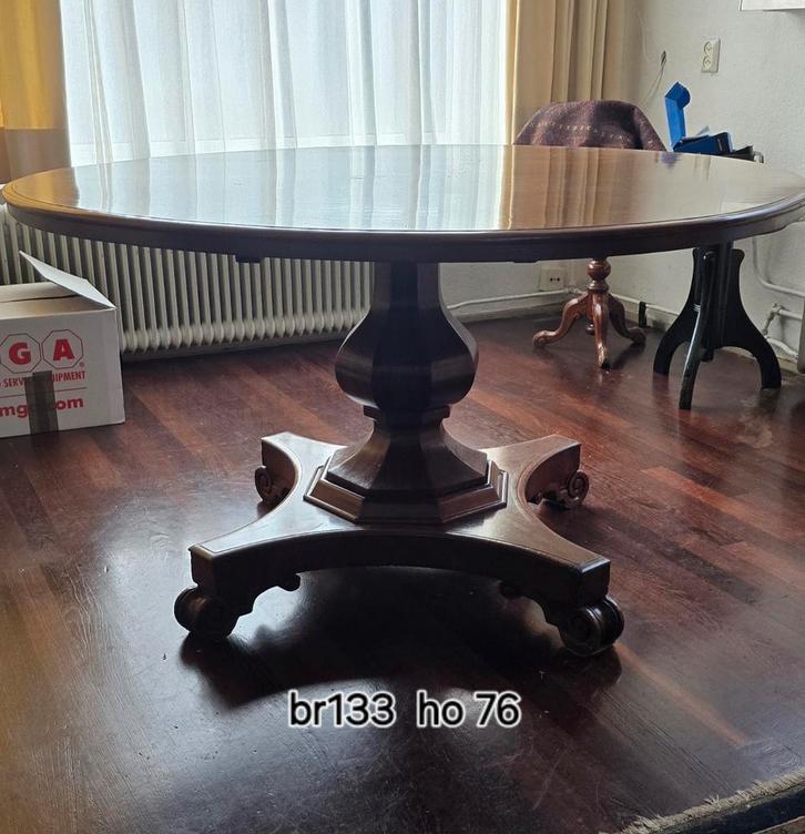 Antieke Ronde Eettafel, Antiek en Kunst, Antiek | Meubels | Tafels, Ophalen