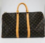 Louis Vuitton Keepall 45 Monogram Vintage Reistas, 40 tot 60 cm, Gebruikt, 20 tot 30 cm, Bruin