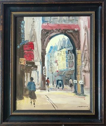 Olieverfschilderij Kelderman - Rue Saint Denis Parijs beschikbaar voor biedingen