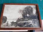Gravure landschap Carl Lodewijk DAKE a f. (1857-1918), Antiek en Kunst, Ophalen