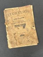 Oude Deutz type D40.1 S en D50 instructieboek, Ophalen of Verzenden, Gebruikt, Overige typen