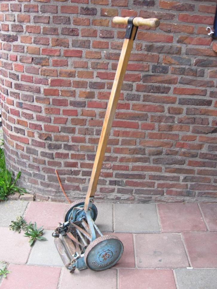 Vintage handgrasmaaier, Tuin en Terras, Grasmaaiers, Gebruikt, Handgrasmaaier, Minder dan 30 cm, Kooimesmaaier, Ophalen