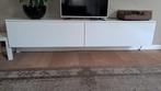 Hoogglans wit (tv) wandmeubel, Ophalen, Met klep(pen), Zo goed als nieuw, Minder dan 100 cm