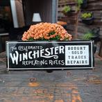 Winchester geweer emaille reclamebord, Ophalen of Verzenden, Zo goed als nieuw, Reclamebord