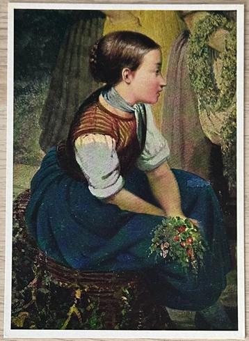 058 Louis Toussaint ~ jonge dame met bloemen  beschikbaar voor biedingen