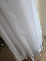 Witte vitrage met loodveter, 4 stuks, Huis en Inrichting, Stoffering | Gordijnen en Lamellen, Gebruikt, 200 cm of meer, Wit, 150 tot 200 cm