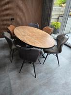 Ovale Eetkamertafel Mango Decor, Ophalen, 100 tot 150 cm, Zo goed als nieuw, Vijf personen of meer