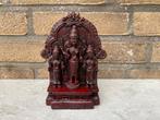 Lakshmi Vishnu Bhudevi Triade beeld – Hindoeïsme 15 cm, Ophalen of Verzenden, Zo goed als nieuw, Beeld(je), Hindoeïsme