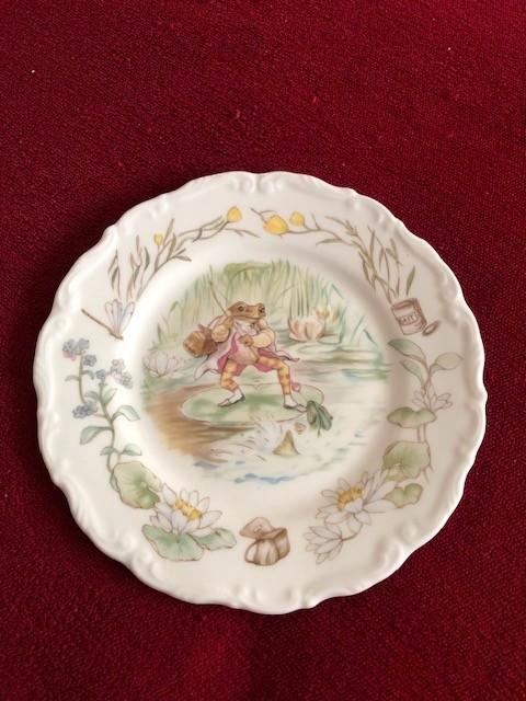 Beatrix Potter Kikker Bord Mr Jeremy Fisher Royal Albert, Verzamelen, Porselein, Kristal en Bestek, Zo goed als nieuw, Bord of Schaal