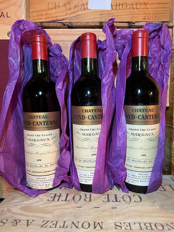 Oude Rode Wijn - Chateau Boyd-Cantenac 1970, Verzamelen, Wijnen, Gebruikt, Rode wijn, Frankrijk, Vol, Ophalen of Verzenden