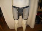 Doorzichtige heren boxer slip open voor en achterkant, Verzenden, Zwart, CM, Slip