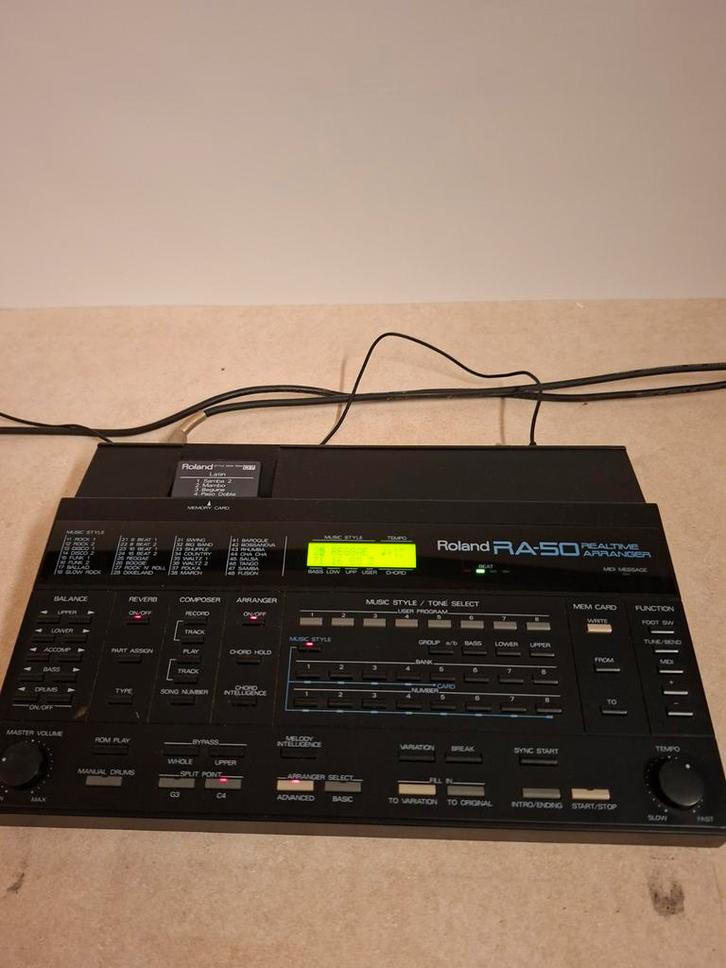 Roland RA-50 Realtime Arranger + Uitbreidingskaart, Muziek en Instrumenten, Keyboards, Gebruikt, Roland, Midi-aansluiting, Ophalen of Verzenden