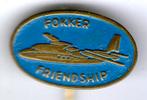 Fokker Friendship blauw op koper vliegtuig speldje ( J_103 ), Verzenden, Nieuw, Transport, Speldje of Pin