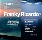 SHELTER FRANKY RIZARDO 28/11 TICKET, Tickets en Kaartjes, Evenementen en Festivals, Drie personen of meer