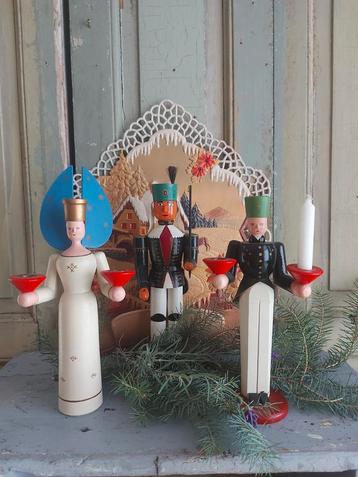 Vintage Engel en Bergman, volkskunst ,ertsgebergte,kerst  beschikbaar voor biedingen