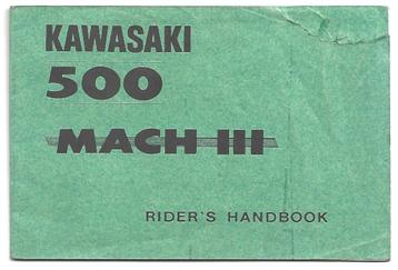 Kawasaki 500 Mach III manual handleiding (3071z) beschikbaar voor biedingen