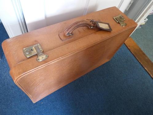 Prijsverlaging vintage leren koffer, Sieraden, Tassen en Uiterlijk, Koffers, Gebruikt, Leer, 60 tot 70 cm, 45 tot 55 cm, Ophalen