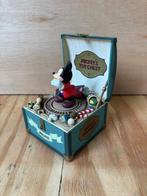 Mickey Mouse vintage muziekdoos toy chest, Ophalen of Verzenden, Mickey Mouse, Gebruikt, Beeldje of Figuurtje