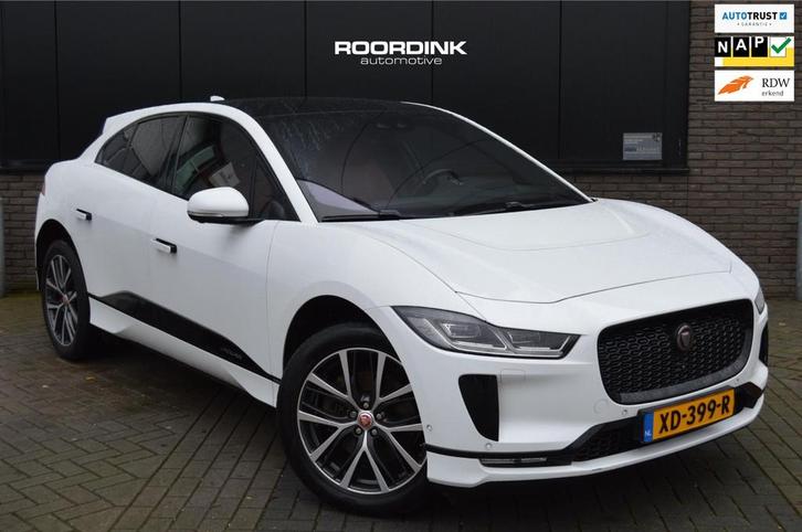 Jaguar I-PACE Meridian|Leder|Pano|Trekhaak|234pk!|1e eigenaa, Auto's, Jaguar, Bedrijf, Te koop, I-PACE, 360° camera, 4x4, ABS