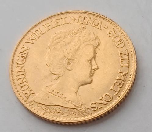 gouden tientje 1917, Postzegels en Munten, Munten | Nederland, Losse munt, 10 gulden, Koningin Wilhelmina, Goud, Ophalen of Verzenden