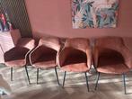 4 eetkamerstoelen roestbruin n, Huis en Inrichting, Stoelen, Ophalen, Gebruikt, Bruin, Vier