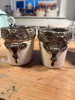 PTMD Bloempotten - Set van 2 - 14 cm, Gebruikt, Rond, Binnen, Ophalen of Verzenden