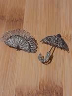 2 Vintage Zilveren Filigrain Broches 925, Sieraden, Tassen en Uiterlijk, Broches, 4 tot 7 cm, Ophalen of Verzenden, Zo goed als nieuw