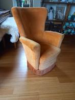 vintage oranje fauteuil, Ophalen, Vo, Gebruikt, 75 tot 100 cm