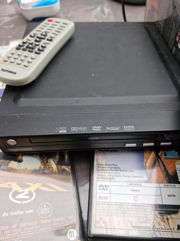 Dvd-speler met veel kinder en volwassenen DVD's  beschikbaar voor biedingen