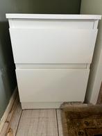 Ikea Malm nachtkastje wit, Huis en Inrichting, Ophalen, Gebruikt, Minder dan 45 cm