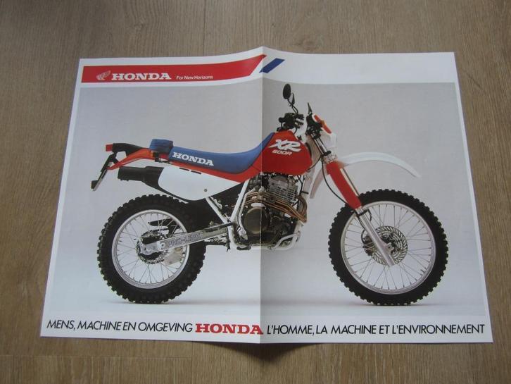 Honda XR 250 R / XR 600 R brochure folder 1988 ?, Motoren, Handleidingen en Instructieboekjes, Honda, Ophalen of Verzenden