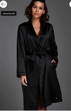Hunkemoller Noir Satijn Fleece Gevoerd Badjas Kimono XL-XXL, Kleding | Dames, Ondergoed en Lingerie, Hunkemöller, Verzenden, Zwart
