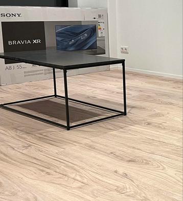 Salontafel zwart industrieel marmer look.  beschikbaar voor biedingen