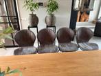 4 prachtige trendy eetkamerstoelen Xander, kleur antraciet., Ophalen, Zo goed als nieuw, Grijs, Stof