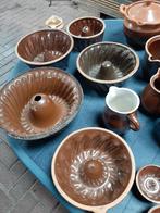 Bruin aardewerk antiek oud bakvorm  puddingvorm kannen, Antiek en Kunst, Ophalen of Verzenden