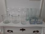 glazen vazen / potten enz. - leuk voor decoupage, Huis en Inrichting, Ophalen, Overige kleuren, Minder dan 50 cm, Glas