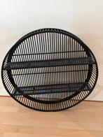 Wand kastje / rek bamboe rond zwart, Huis en Inrichting, Ophalen, Zo goed als nieuw