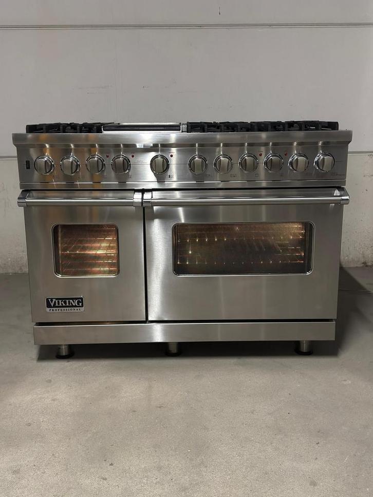 Viking Fornuis Professionele, Witgoed en Apparatuur, Fornuizen, Zo goed als nieuw, Vrijstaand, Gas, 5 kookzones of meer, 90 tot 95 cm