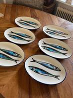 6 mooie borden met vissen van Duro ceramics, Huis en Inrichting, Keuken | Servies, Ophalen of Verzenden, Zo goed als nieuw