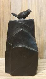 VOGELS OP ROTS / mini urn / brons /, Huis en Inrichting, Woonaccessoires | Overige, Huis en tuin decoratie Marie, Nieuw, Info@huisentuindecoratiemarie.nl