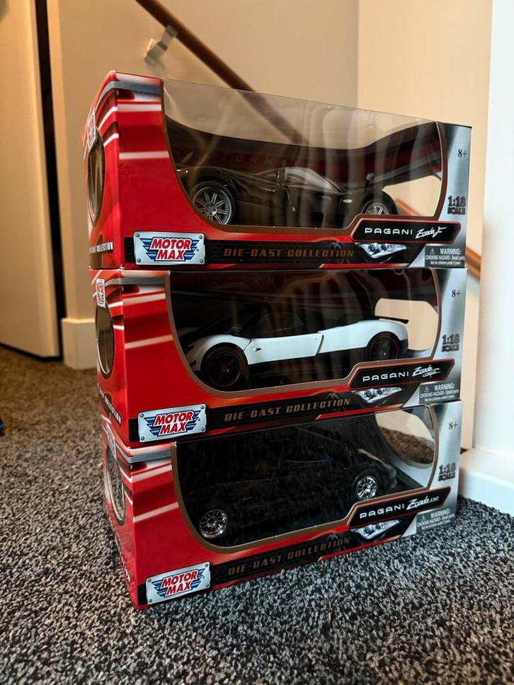 Motormax Pagani Zonda 1:18 set, Hobby en Vrije tijd, Modelauto's | 1:18, Nieuw, Auto, Motormax, Ophalen of Verzenden