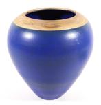vaas blauw keramiek, Gebruikt, Blauw, Aardewerk of Porselein, Ophalen of Verzenden