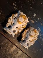 Antieke Vieux Bruxelles Vaasjes - Prachtig Decoratief Duo, Ophalen of Verzenden, Gebruikt, Mens