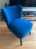 Nieuw Velvet schelp stoel fauteuil blauw of griis, Ophalen, Nieuw, 50 tot 75 cm