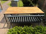 Grote tuintafel 6 pers, Ophalen of Verzenden, Zo goed als nieuw, Rechthoekig, Hout