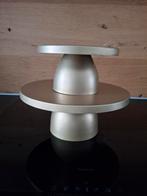 Twee gouden taartplateaus, leuk voor uw Paastafel, Ophalen of Verzenden, Nieuw
