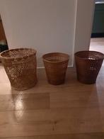 Vintage Rieten manden, 50 tot 75 cm, Ophalen of Verzenden, Zo goed als nieuw, Riet