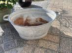 Oude zinken wasteil. ( Ovaal ) van vorm., Tuin en Terras, Ophalen of Verzenden, Zo goed als nieuw, Metaal, 30 tot 60 cm